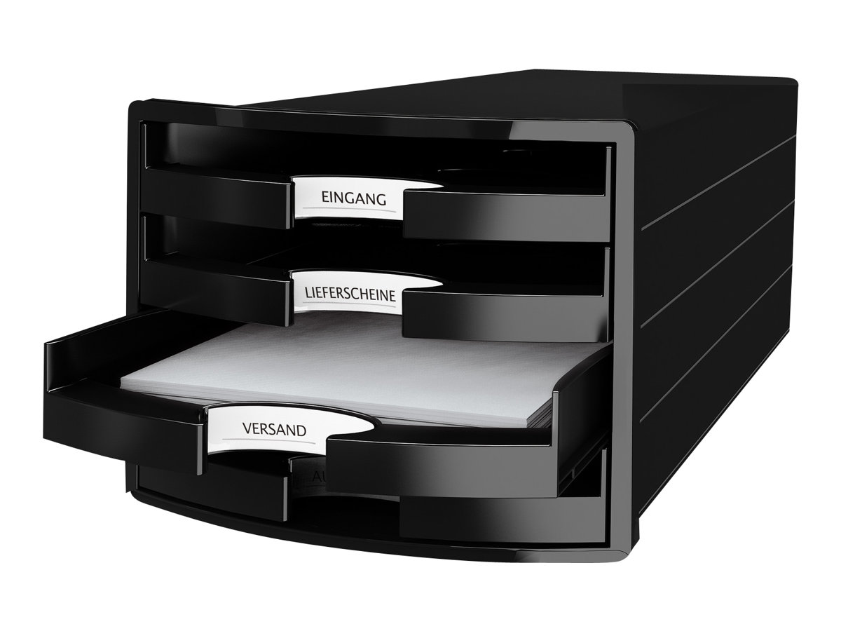 HAN Schubladenbox IMPULS schwarz 1013-13, DIN C4 mit 4 Schubladen HAN Schubladenbox IMPULS schwarz 1013-13, DIN C4 mit 4 Schubladen