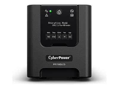 CYBERPOWER PR750ELCD Line-Interactive 750VA/675W Sinsuwelle AVR LCD Ausgang Schuko (2) (2) IEC RS232 USB HID EPO EnergyStar SMT750