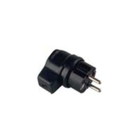 BACHMANN Vollgummi-Winkelstecker schwarz belg./franz.
