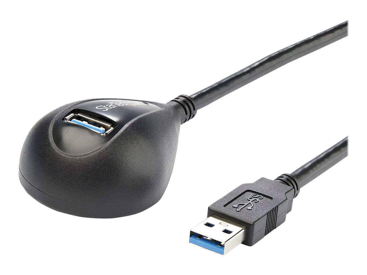 STARTECH.COM 5 ft Black Desktop SuperSpeed USB 3.0 Extension Cable - A to A M/F