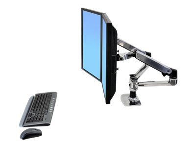 ERGOTRON LX Montagearm für 2 Monitore nebeneinander bis 68,6cm 27Zoll max18kg LCD oder LaptopReichweite von bis zu 64cm