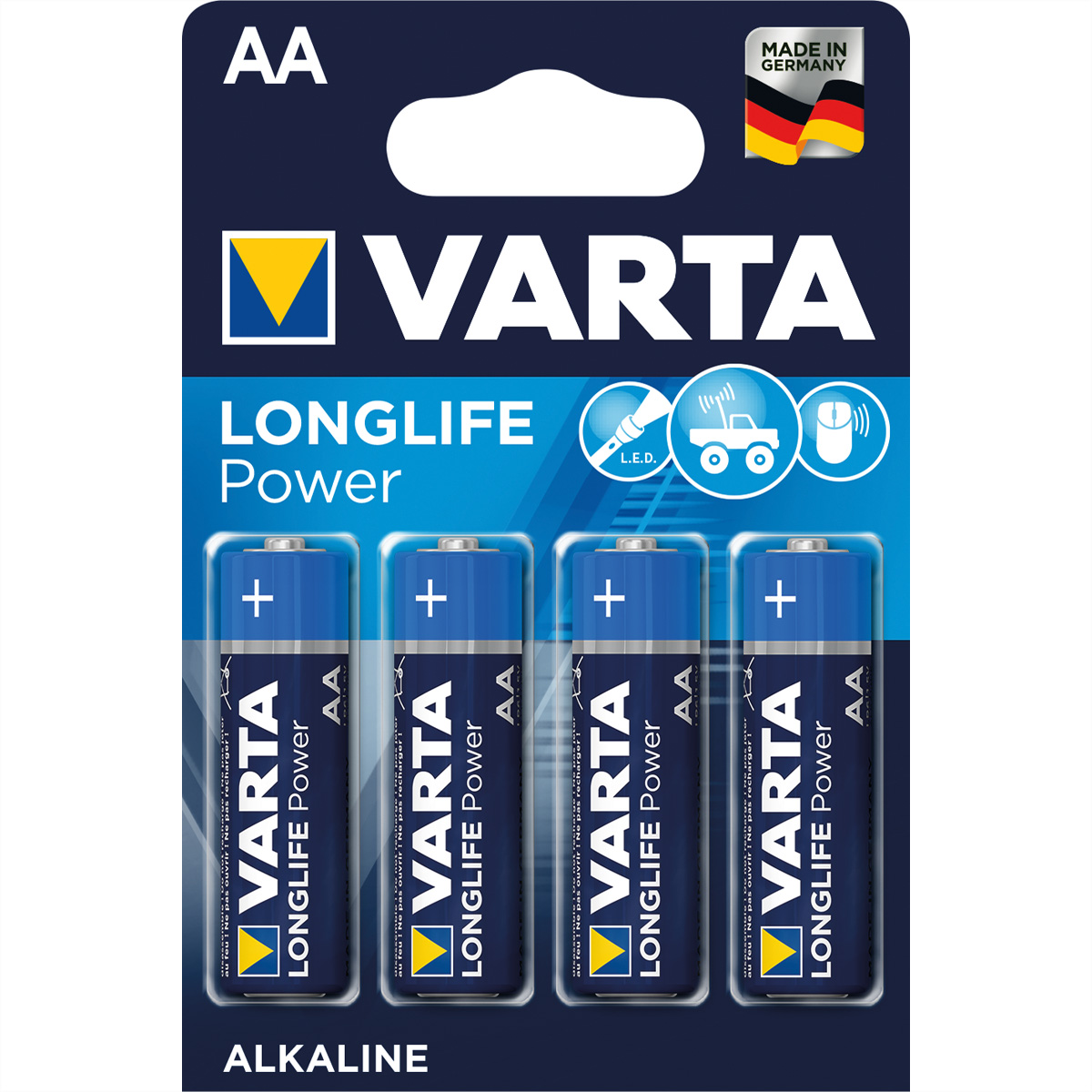 VARTA Batterie Mignon AA LR6 Longlife Power (4er Pack) Alkaline