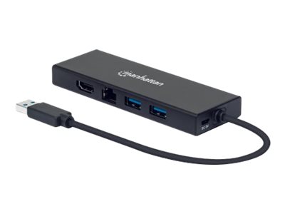 MANHATTAN USB 3.2 Gen 1 USB-A auf Dual-Monitor Multiport-Adapter HDMI VGA 2x USB-A Gigabit RJ45-Port Micro-USB-Ladeport MANHATTAN USB 3.2 Gen 1 USB-A auf Dual-Monitor Multiport-Adapter HDMI VGA 2x USB-A Gigabit RJ45-Port Micro-USB-Ladeport