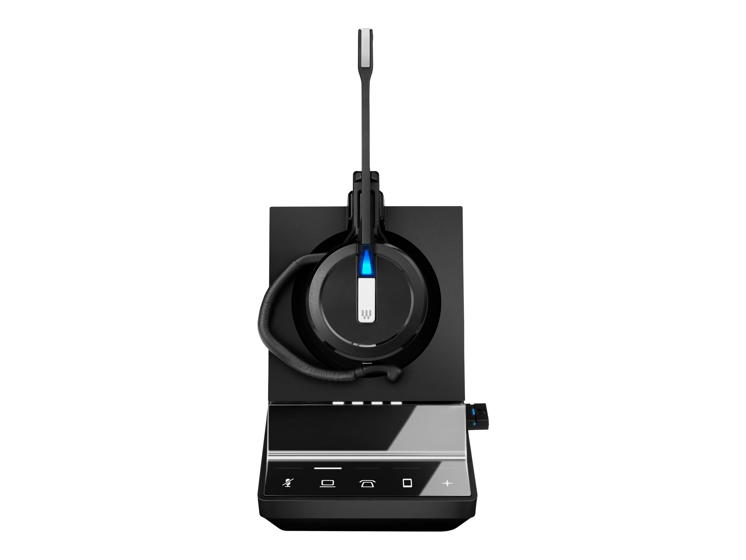 EPOS IMPACT SDW 5016 EU/UK/AUS Mono USB DECT GAP Headset für PC Tischtelefon und Mobiltelefon inkl. BT Dongle 3 Tragevarianten