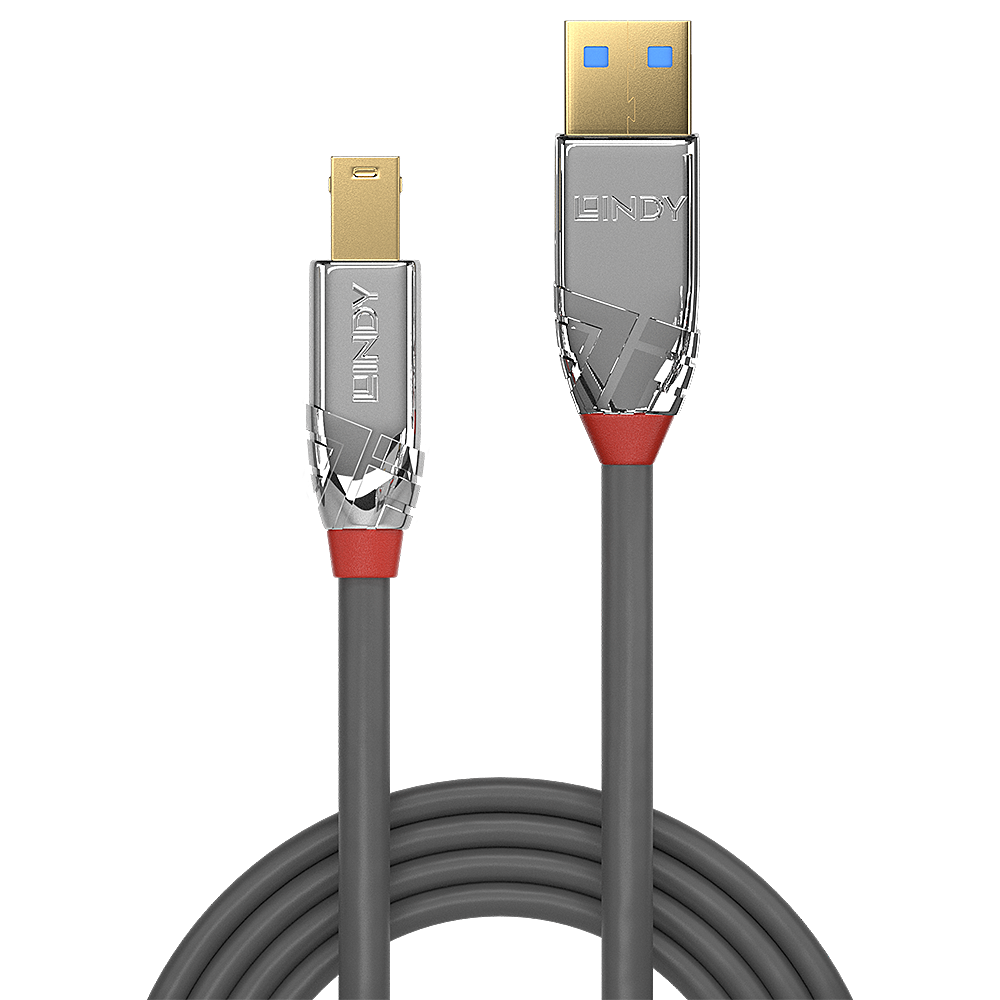 LINDY 3m USB 30 Typ A an B Kabel Cromo Line 5 Gbits