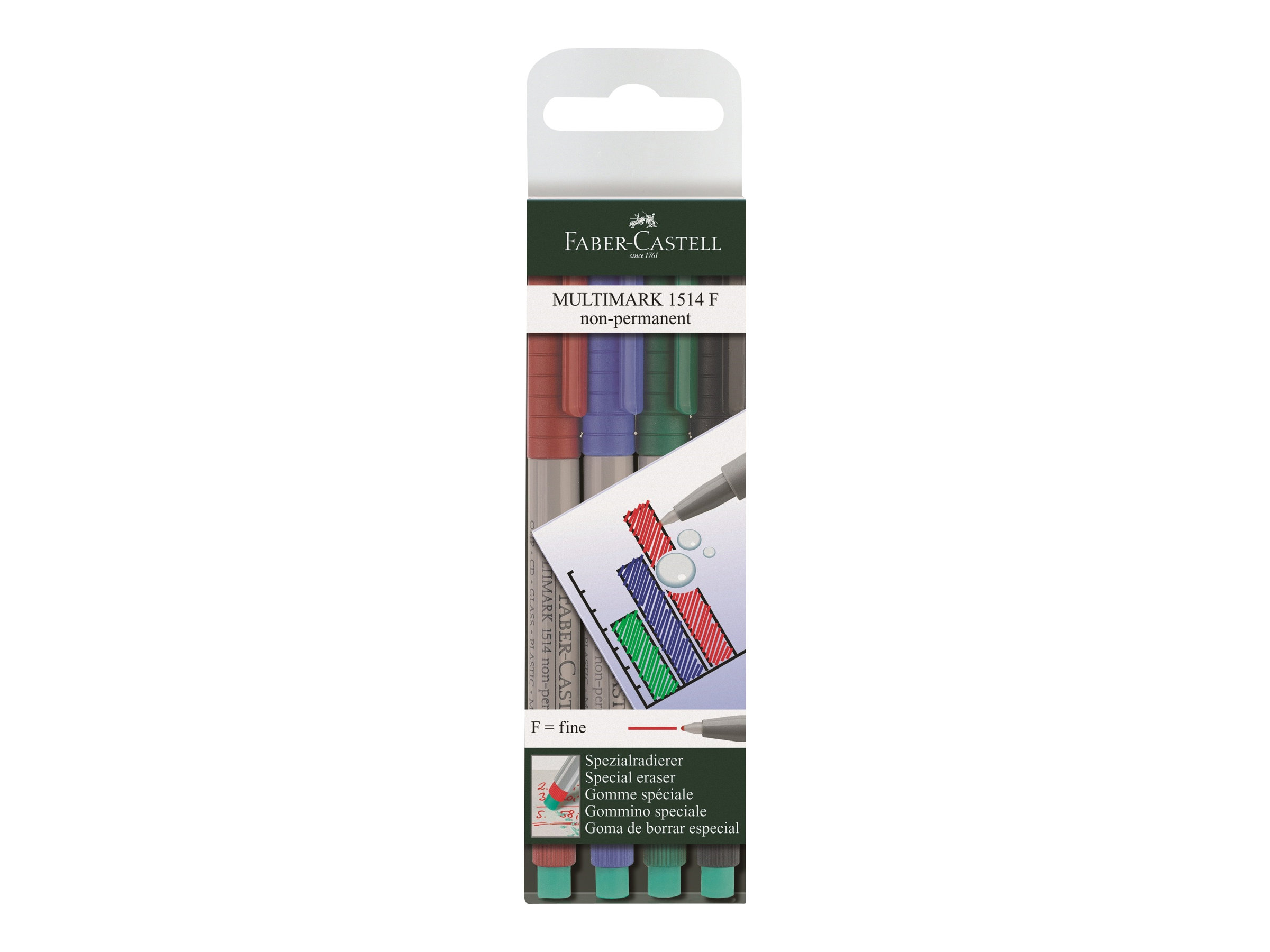 FABER-CASTELL MULTIMARK Folienstifte-Set farbsortiert non-permanent 4 St. FABER-CASTELL MULTIMARK Folienstifte-Set farbsortiert non-permanent 4 St.