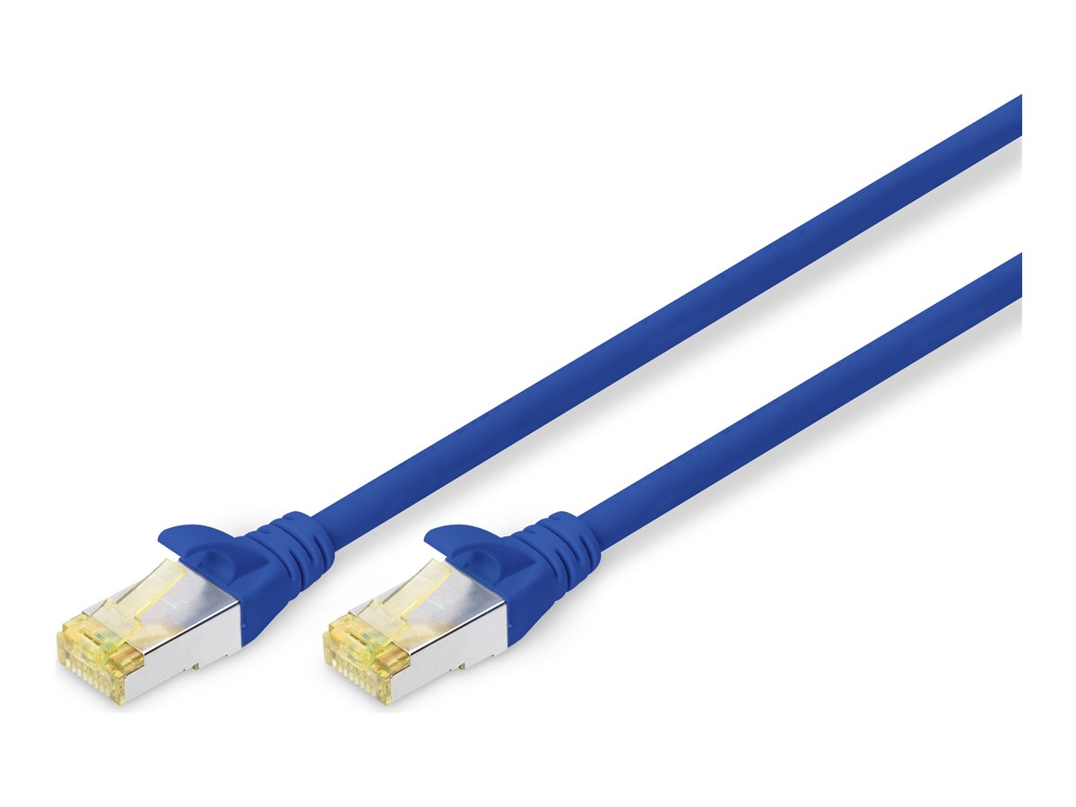 DIGITUS CAT 6A S-FTP Patchkabel Cu LSZH AWG 26/7 Laenge 0,5 m Farbe Blau