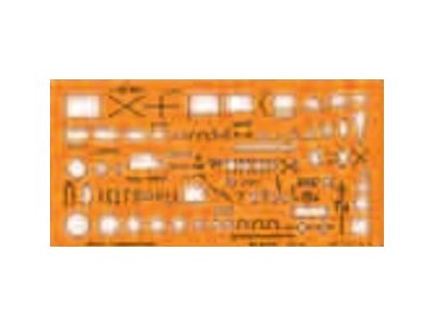 Standardgraph Zeichenschablone NATO Truppenzeichen 8355 orange