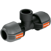 GARDENA Verlegerohrverbinder T-Stueck 25 mm x 3/4 Zoll Innengewinde GARDENA Verlegerohrverbinder T-Stueck 25 mm x 3/4 Zoll Innengewinde