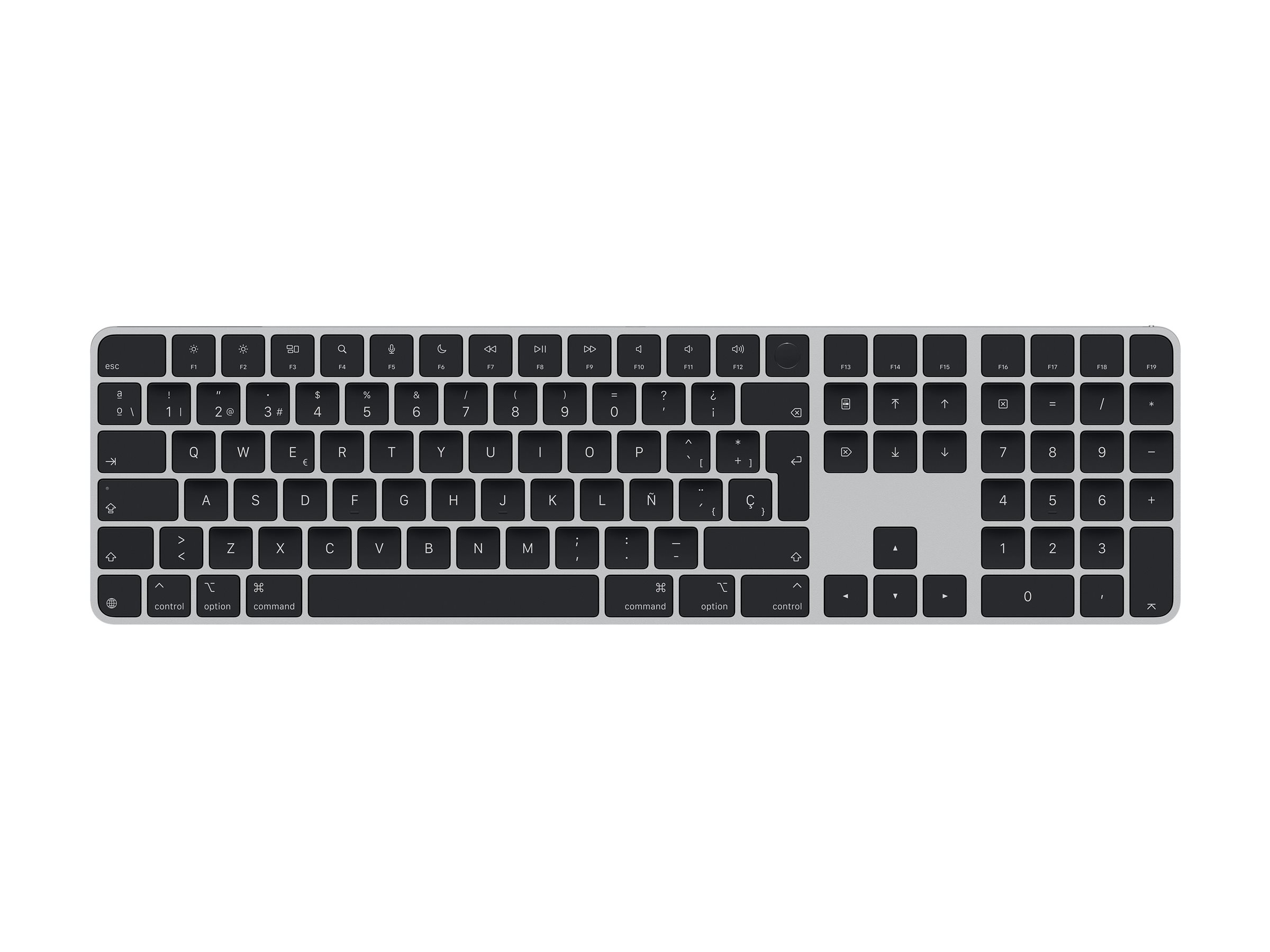 APPLE Magic Keyboard with Touch ID and Numeric Keypad for Mac models with Apple silicon - Spanish - Black Keys