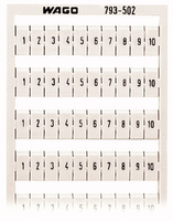 Wago WMB Bezeichnungskarte 793-502 Aufdruck W 1-10 Wago WMB Bezeichnungskarte 793-502 Aufdruck W 1-10