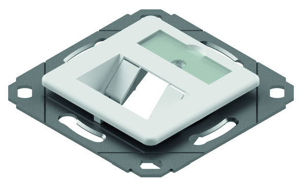 1PROT Modulaufnahme leer designfähig PNMARW1 für 1xRJ45Modul PNKM RW