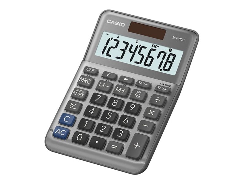 CASIO MS-80F Tischrechner grau CASIO MS-80F Tischrechner grau