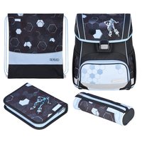 herlitz Schulranzen-Set Loop Plus Cyber Soccer Kunstfaser grün herlitz Schulranzen-Set Loop Plus Cyber Soccer Kunstfaser grün