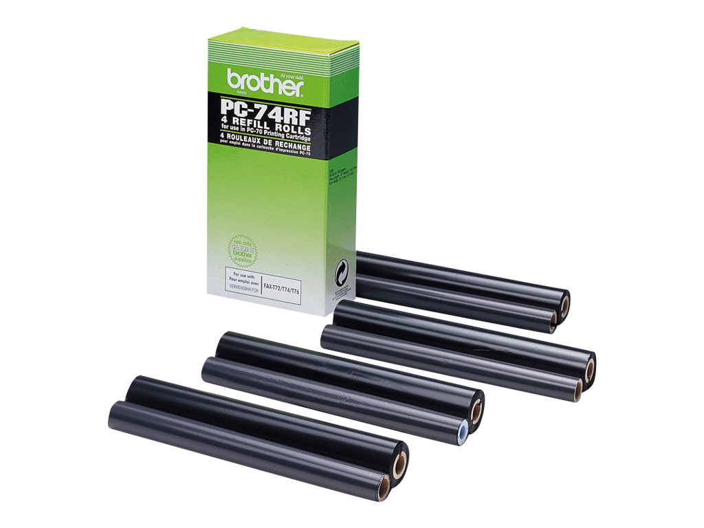 brother PC-74RF schwarz Thermo-Druckfolien, 4 Rollen