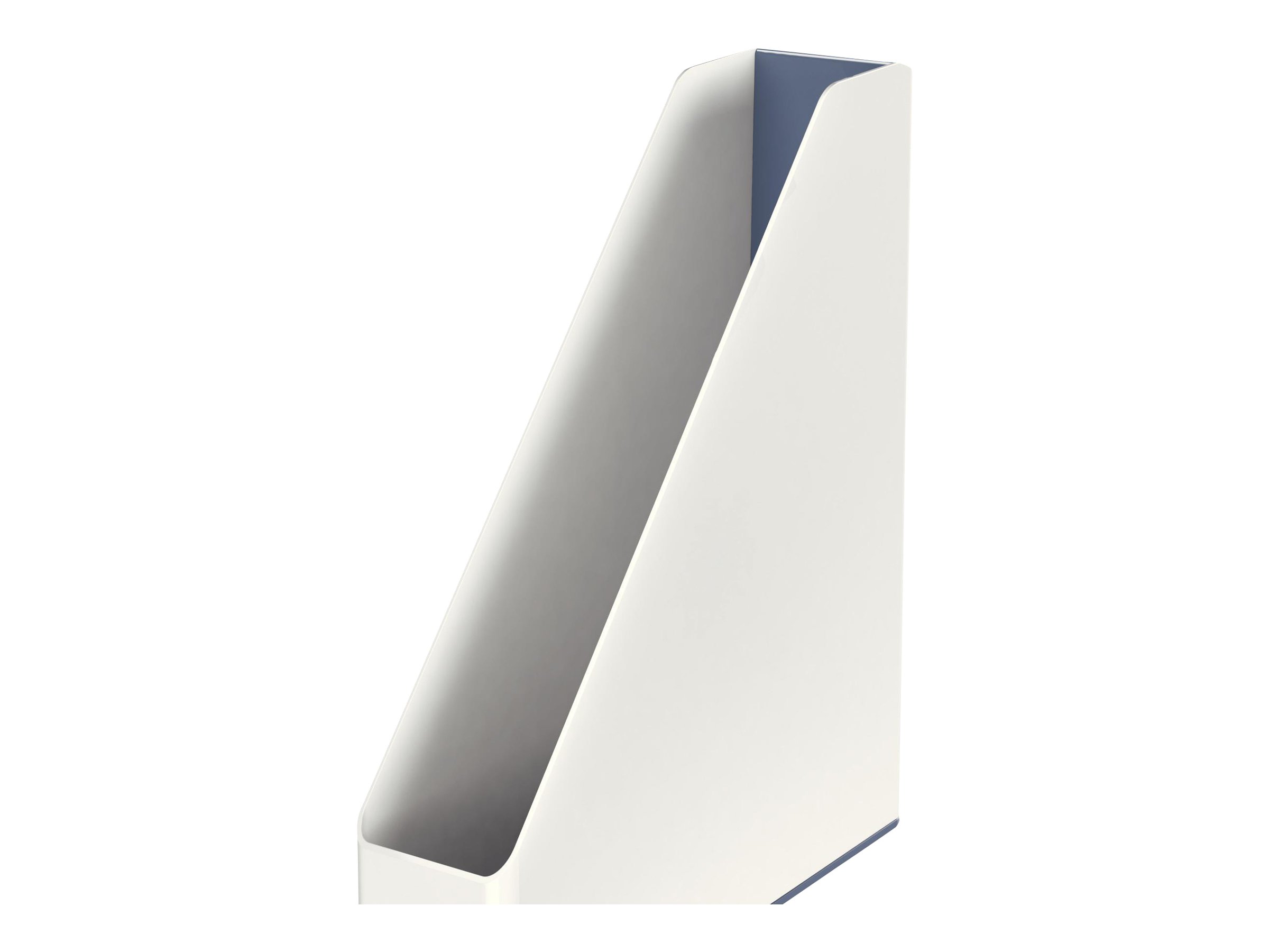 LEITZ Stehsammler WOW Duo Colour 53621001 perlweiss/grau Kunststoff, DIN A4