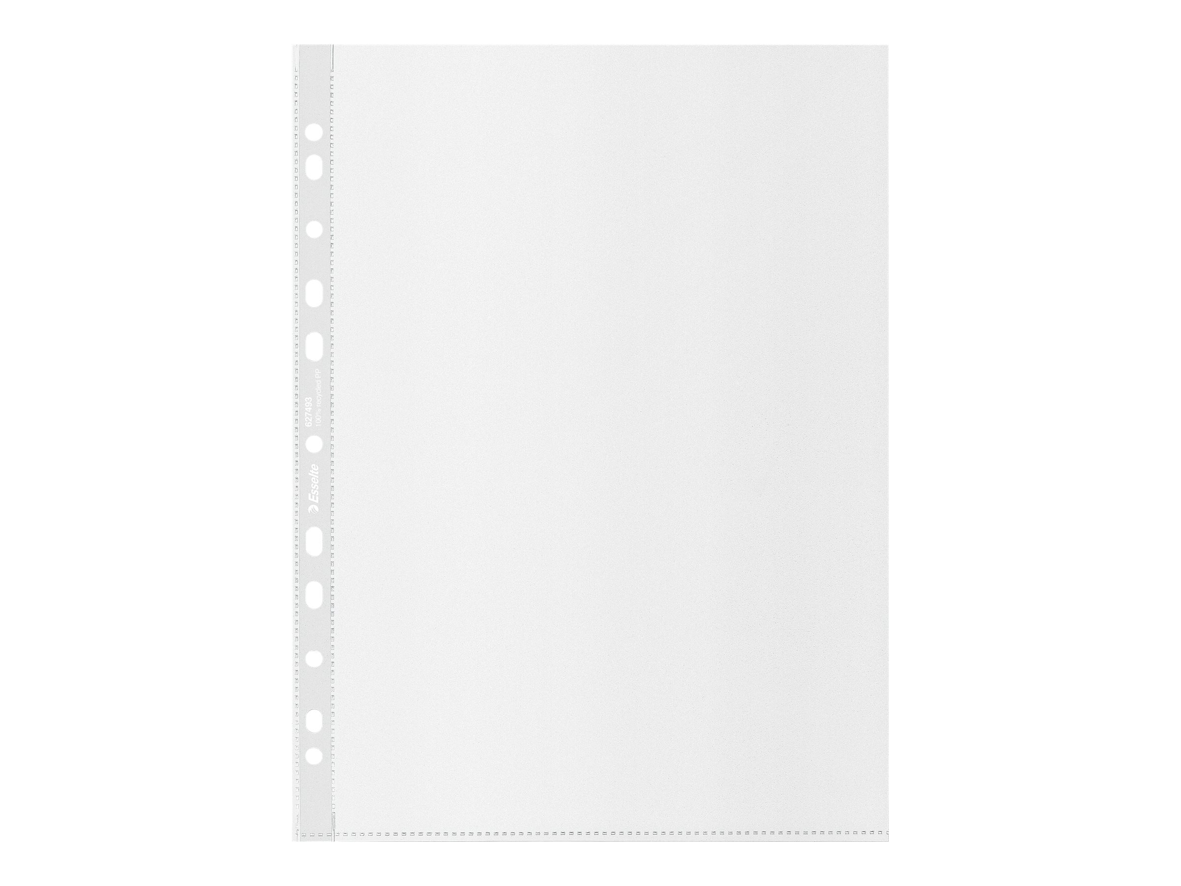 100 Esselte Prospekthuellen DIN A4 transparent genarbt 0,07 mm