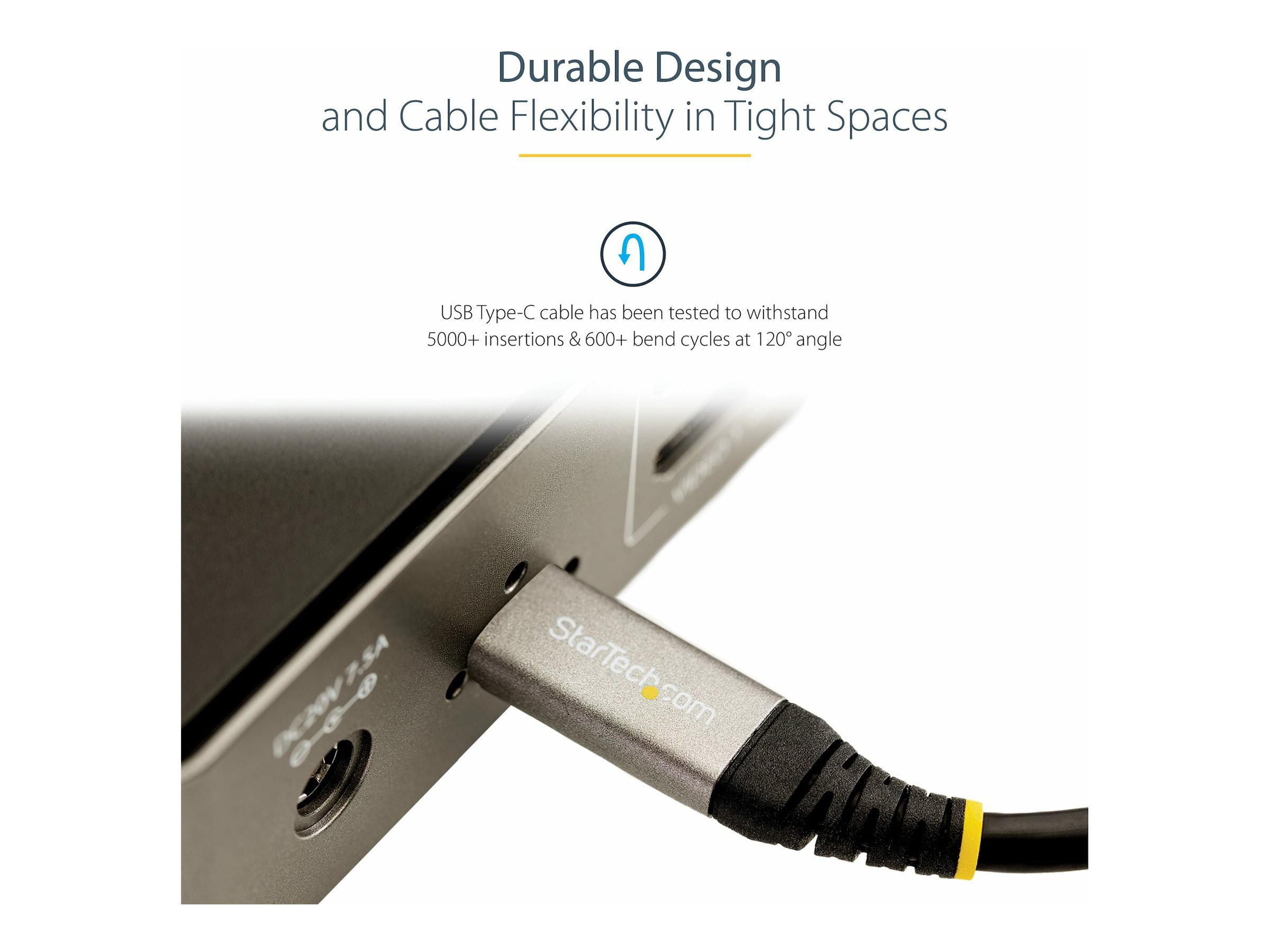 STARTECH.COM 1m USB-C cable 10Gbit/s - USB-IF certified USB-C cable - USB 3.1/3.2 Gen 2 Type-C cable - 100W 5A PD DP Alt Mode