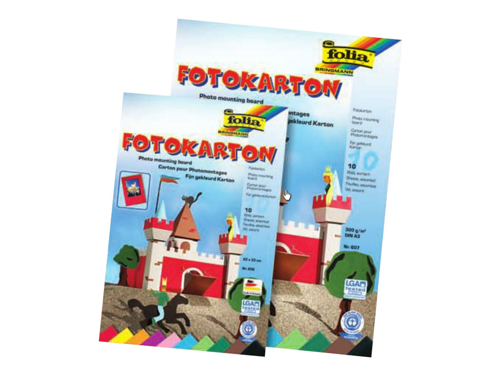 folia Fotokarton farbsortiert 300 g/qm 10 Blatt folia Fotokarton farbsortiert 300 g/qm 10 Blatt