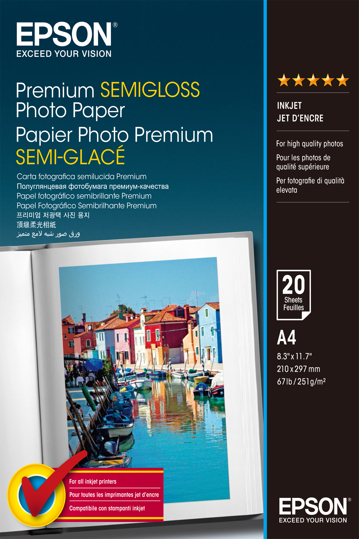 EPSON Fotopapier S041332 DIN A4 seidenmatt 251 g/qm 20 Blatt