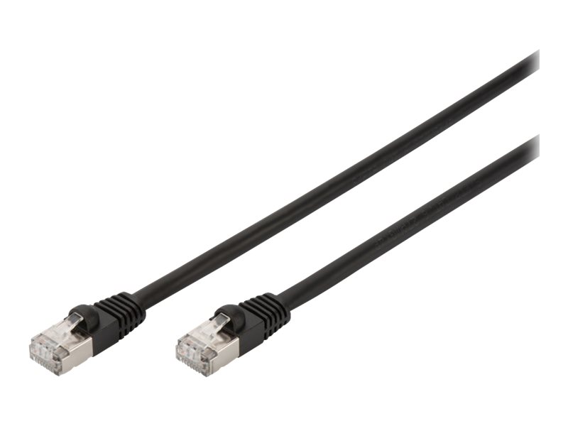 DIGITUS CAT6 S/FTP Outdoor-Patchkabel AWG 27/7 2xRJ45 UV bestaendig -30 C bis zu +80 C schwarz 3m