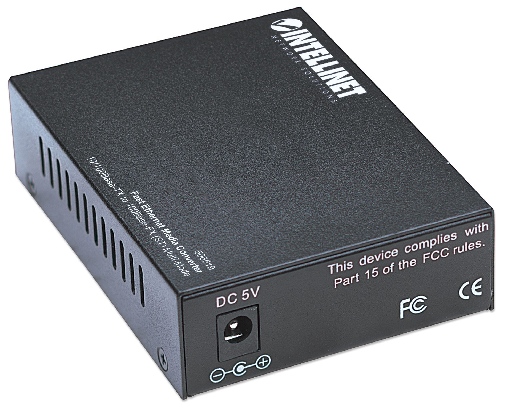 INTELLINET Fast Ethernet Medienkonverter 10100BaseTX auf 100BaseFX ST Multimode 2 km