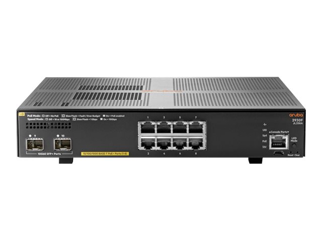 HPE Aruba 2930F 8G PoE+ 2SFP+ Switch Europe English HPE Aruba 2930F 8G PoE+ 2SFP+ Switch Europe English