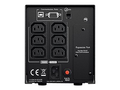 CYBERPOWER PR750ELCD Line-Interactive 750VA/675W Sinsuwelle AVR LCD Ausgang(6) IEC RS232 USB HID EPO SNMP (Opt)EnergyStar SMT750i