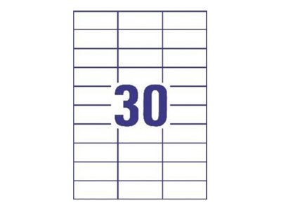 AVERY Zweckform Etiketten 3489 weiß 70,0 x 29,7 mm, 100 Blatt