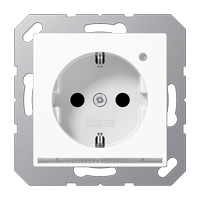 Jung Steckdose SCHUKO A1520-OWWLNW mit LED-Licht Jung Steckdose SCHUKO A1520-OWWLNW mit LED-Licht