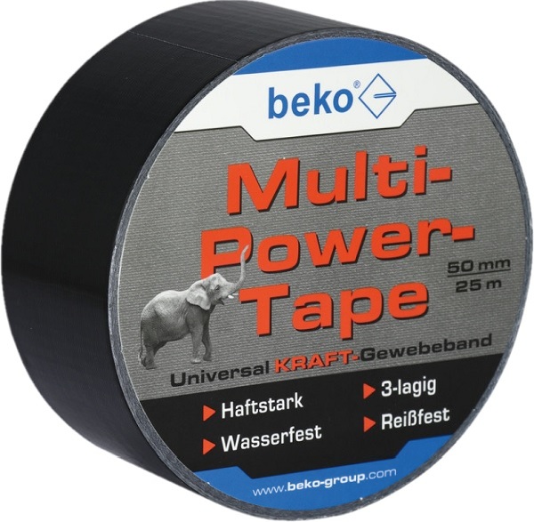 beko KraftGewebeband MultiPowerTape 50mmx25M schwarz