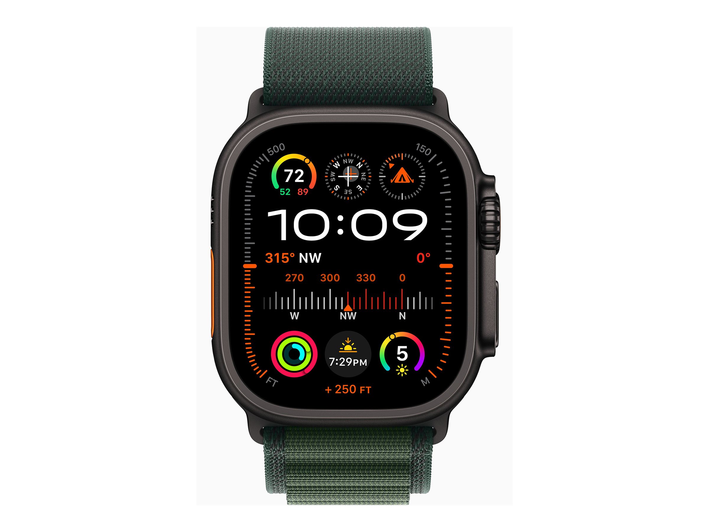 Apple Watch Ultra 2 Titanium Cellular 49mm Schwarz (Alpine Loop dunkelgruen) L Apple Watch Ultra 2 Titanium Cellular 49mm Schwarz (Alpine Loop dunkelgruen) L