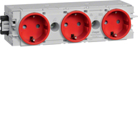 TEHA Steckdose GS30003020 3fach rot C-Profil TEHA Steckdose GS30003020 3fach rot C-Profil