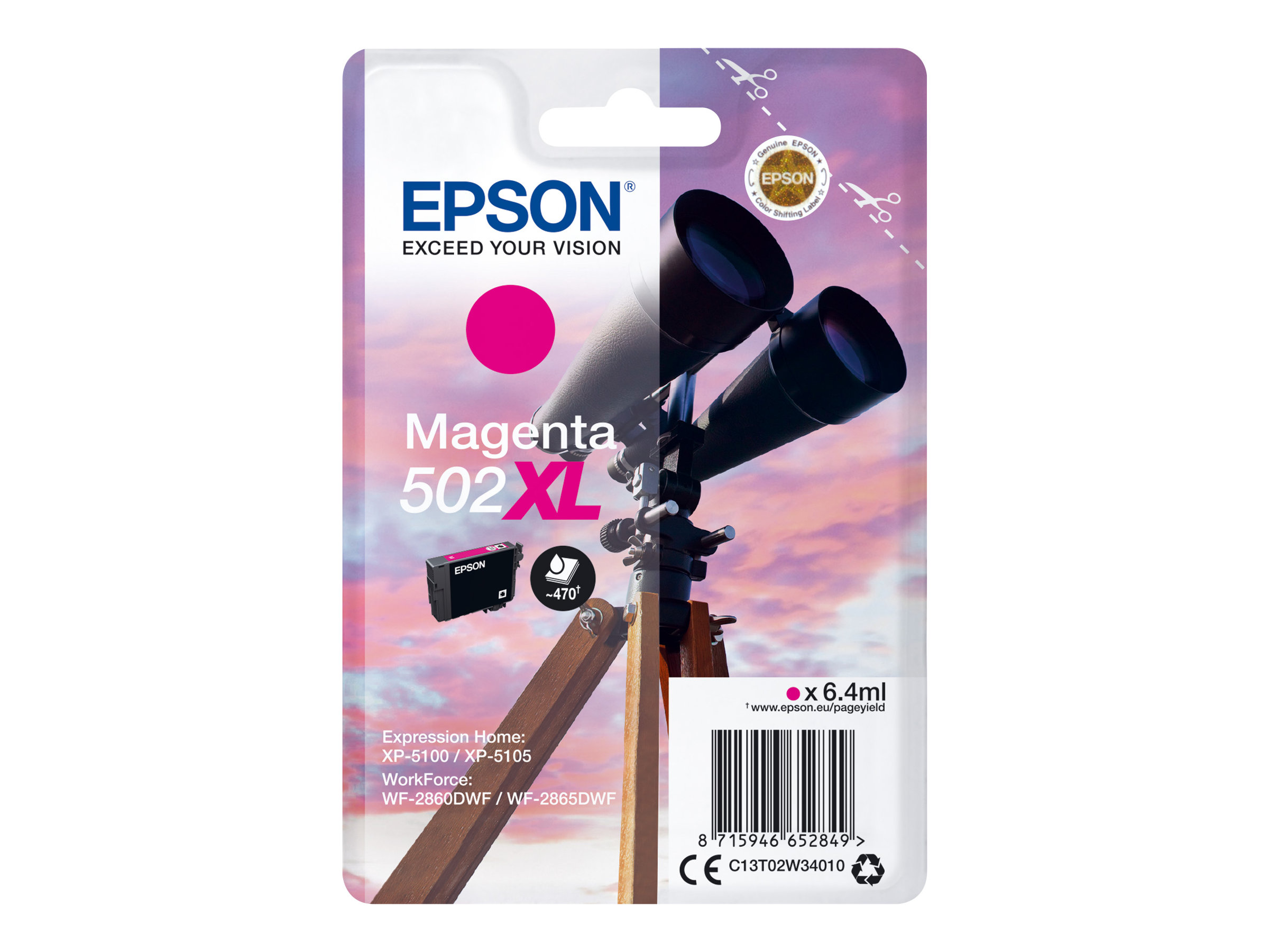EPSON 502XL/T02W34  magenta Druckerpatrone