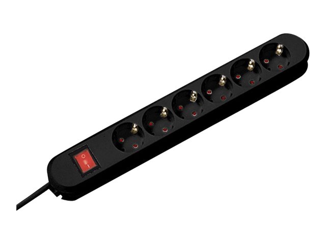 Bachmann Steckdosenleiste SMART 6-fach, schwarz 3,0m, mit Schalter Bachmann Steckdosenleiste SMART 6-fach, schwarz 3,0m, mit Schalter