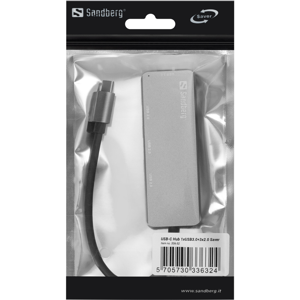 SANDBERG USBC Hub 1xUSB303x20 SAVER