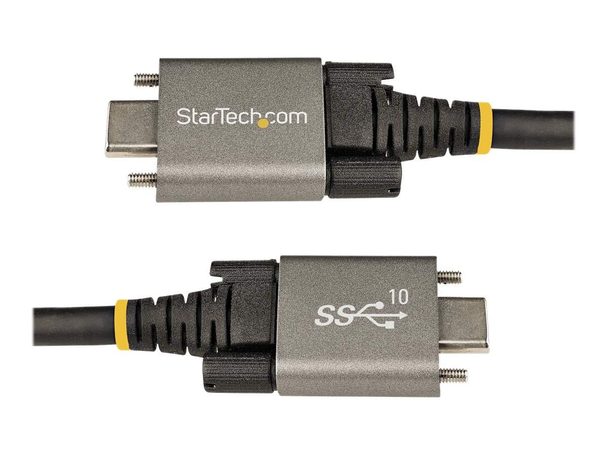 STARTECH.COM 1m USB-C cable with screw lock 10Gbit/s - USB 3.1/3.2 Gen 2 Type-C cable - 100W 5A PD DP Alt Mode