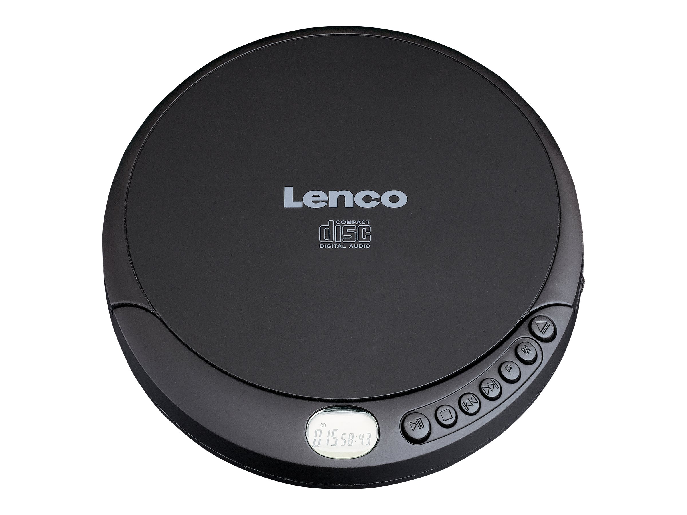 Lenco CD-010 CD Player/Discman mit Ladefunktion (Schwarz)