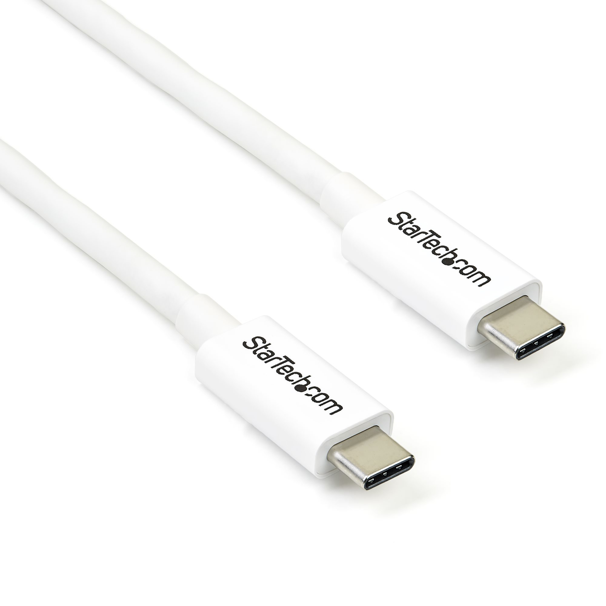 STARTECHCOM Thunderbolt 3 Kabel 20Gbits 2m Weiss 4K 60Hz Passiv Thunderbolt Kabel USB Typ C Lader