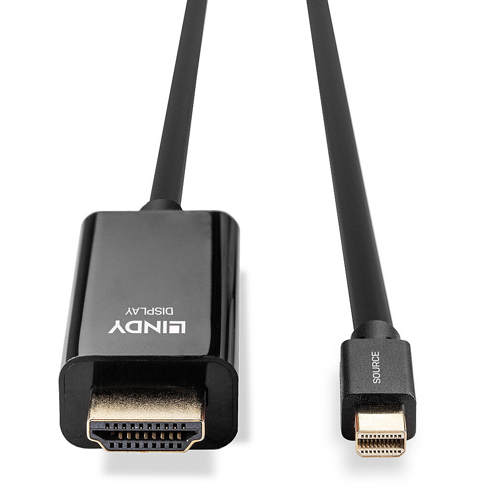 LINDY Kabel Mini DisplayPortHDMI 4K30 DP passiv 1m mDP Stecker an HDMI Stecker