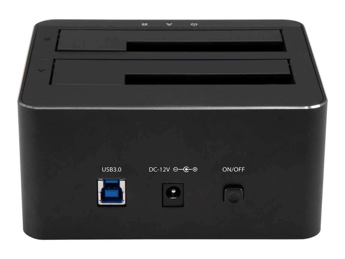 StarTech.com Dual-Bay USB 3.0 to SATA Hard Drive Docking Station, USB Hard Drive Dock, External 2.53.5 SATA IIIIII, SSDHDD Docking Station, Hot-Swap Hard Drive Bay - Top-Loading - Speicher-Controller - SATA 6Gb/s - USB 3.0