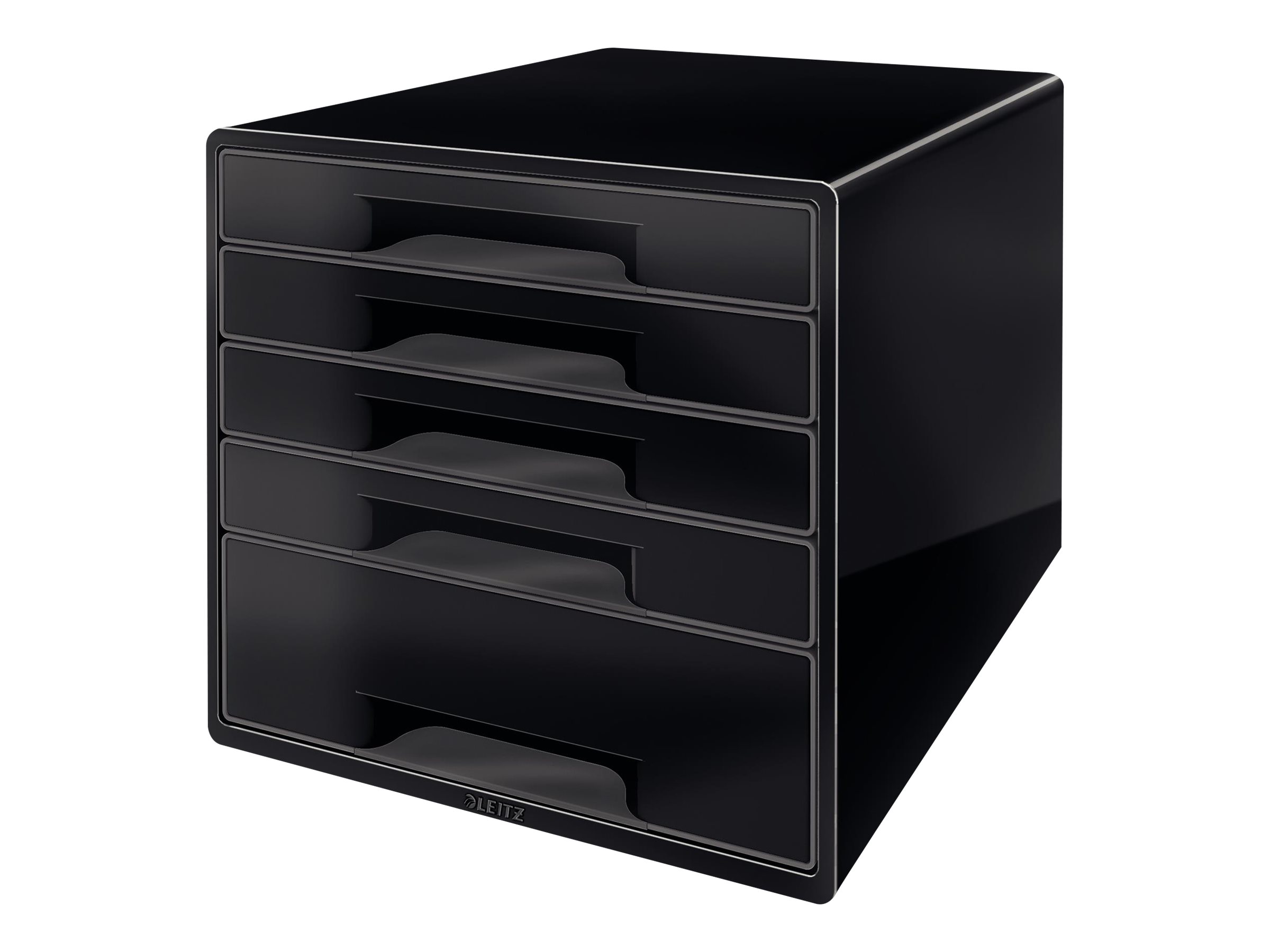 LEITZ Schubladenbox CUBE Duo Colour  schwarz/grau 52531095, DIN A4 mit 5 Schubladen