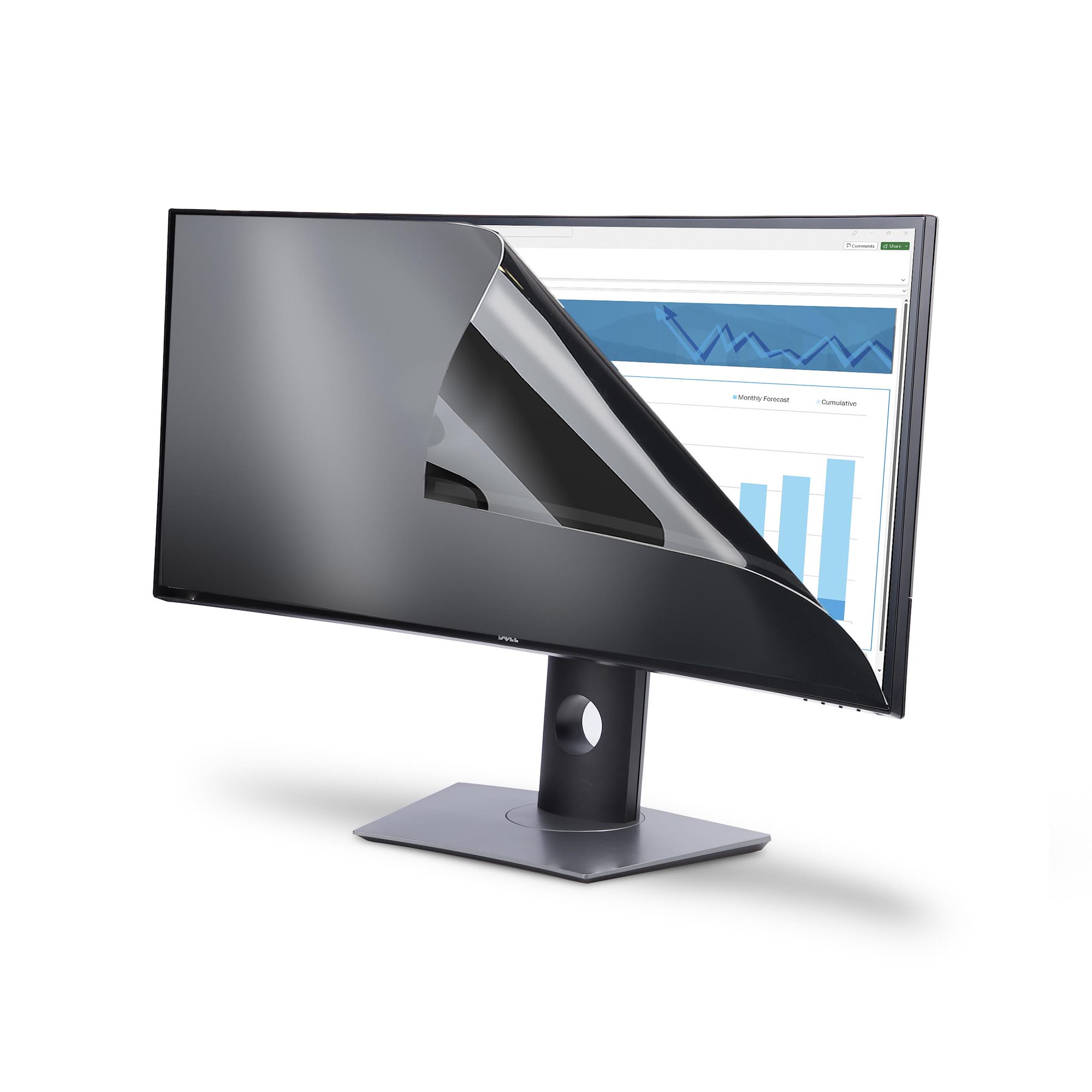 STARTECHCOM Monitor Blickschutzfolie fur Dell P3424WE Curved 219 Bildschirm SichtschutzfolieBlaulichtfilter TAAkonform