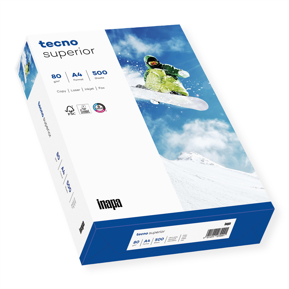 tecno Kopierpapier superior DIN A4 80 g/qm 500 Blatt tecno Kopierpapier superior DIN A4 80 g/qm 500 Blatt