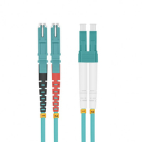 LWL Patchkabel E2000® (LSH)/LC Duplex 50/125µm OM3 aqua 10,0m