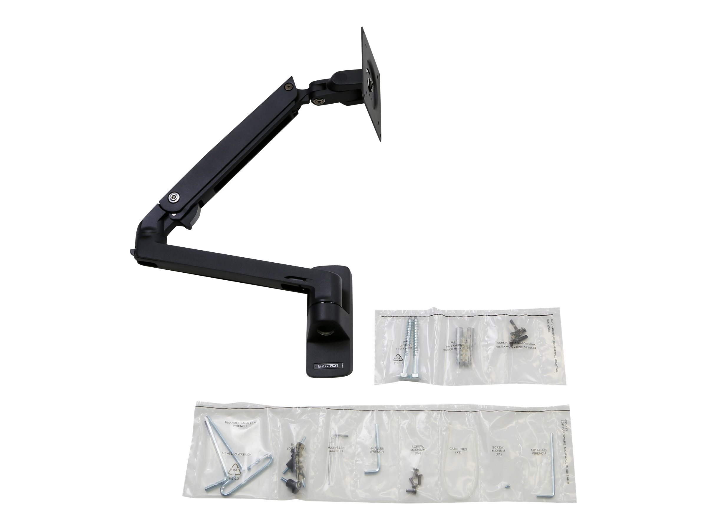 ERGOTRON MXV, Mounting kit, articulating, arm, for, LCD, display, black, screen, size, up, to, 34inch, wallmountable
