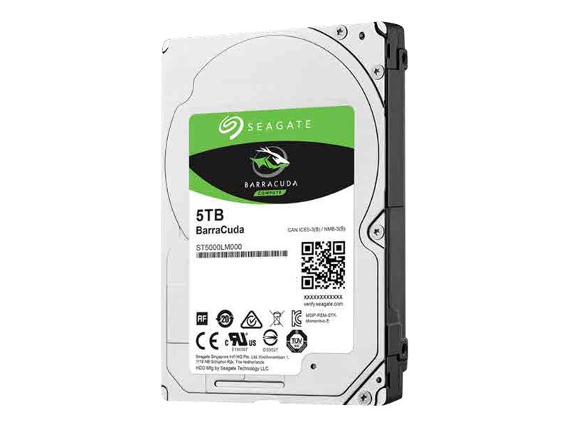 SEAGATE Barracuda 5TB HDD SATA 6Gb/s 5400rpm 6,4cm 2,5Zoll 15mm Bauhöhe 128Mb cache BLK SEAGATE Barracuda 5TB HDD SATA 6Gb/s 5400rpm 6,4cm 2,5Zoll 15mm Bauhöhe 128Mb cache BLK