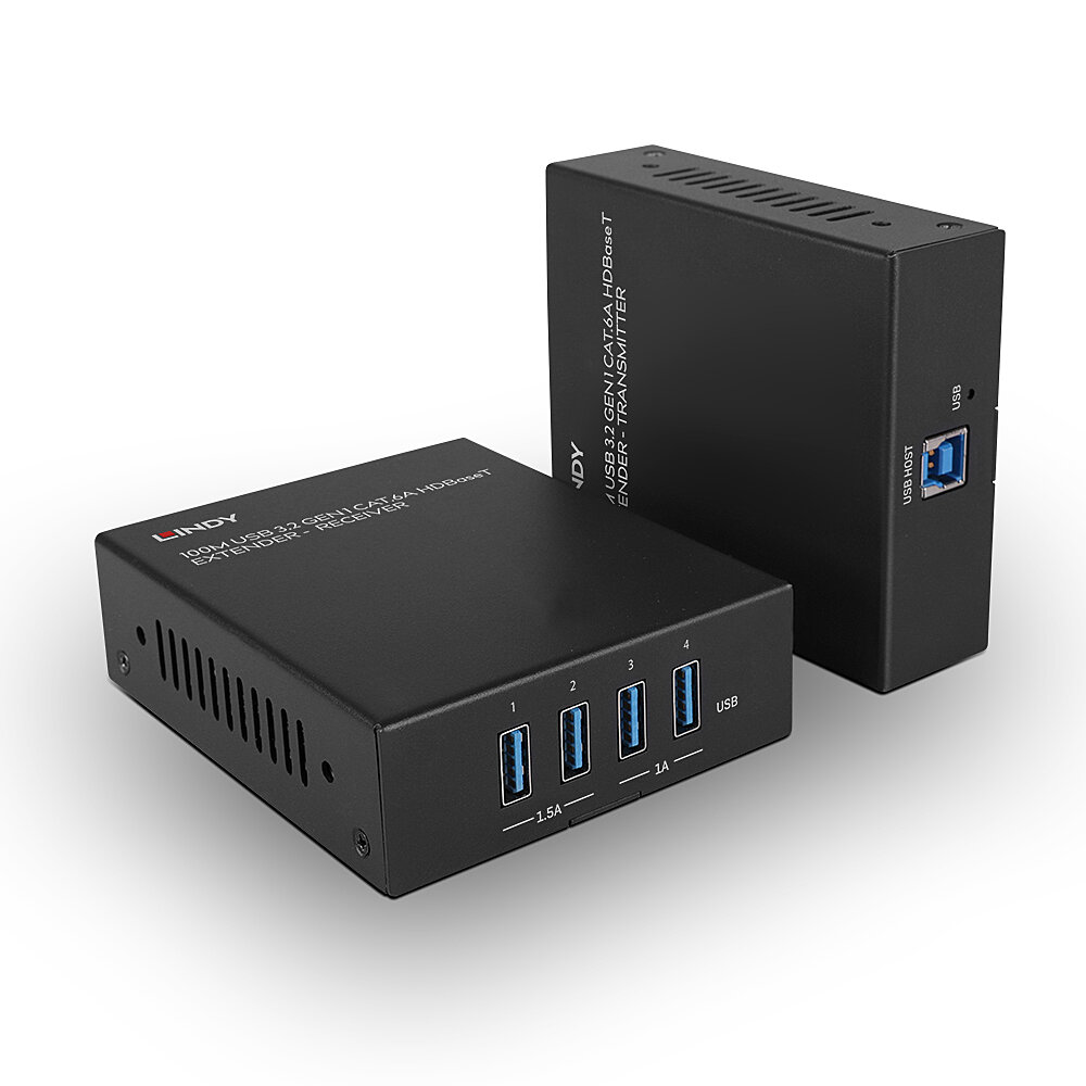 LINDY 100m USB 3.2 Gen 1 Cat.6A HDBaseT Extender LINDY 100m USB 3.2 Gen 1 Cat.6A HDBaseT Extender