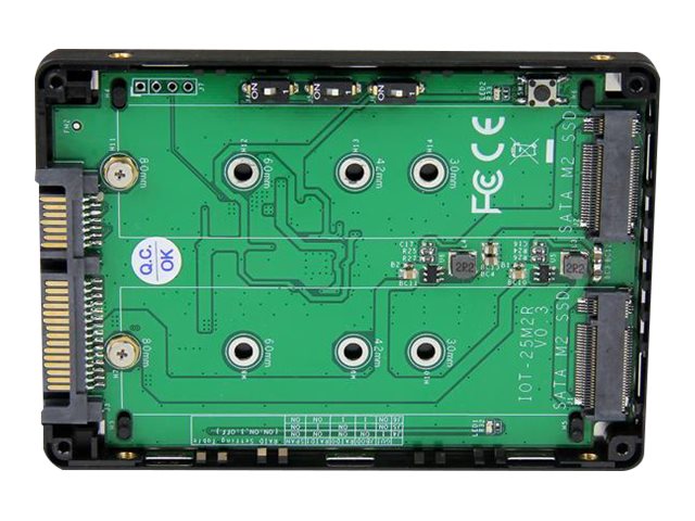 StarTech.com Dual M.2 SATA Adapter mit RAID - 2x M.2 SSD auf 2,5 SATA (6Gbit/s) RAID Adapter / Konverter mit TRIM Unterstützung - Speichercontroller (RAID) - M.2 Card - SATA 6Gb/s