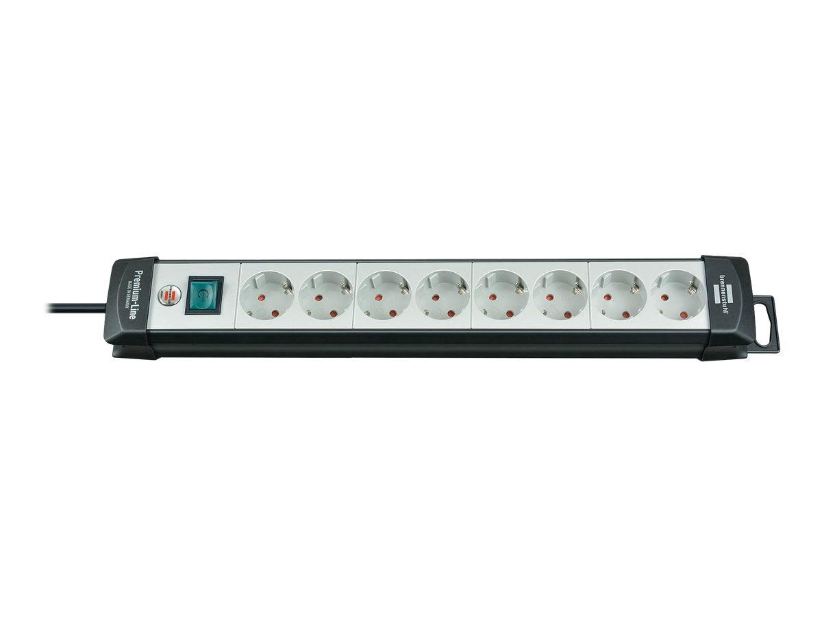 Brennenstuhl Premium-Line 8-fach mit Schalter, schwarz/lichtgrau, 5 m Brennenstuhl Premium-Line 8-fach mit Schalter, schwarz/lichtgrau, 5 m